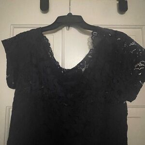 Navy Lace lined dress